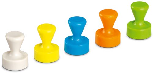 Maul Neodym Magnet (Ø x H) 12 mm x 16 mm Kegel Weiß, Gelb, Blau, Grün, Orange 10 St. 6168599