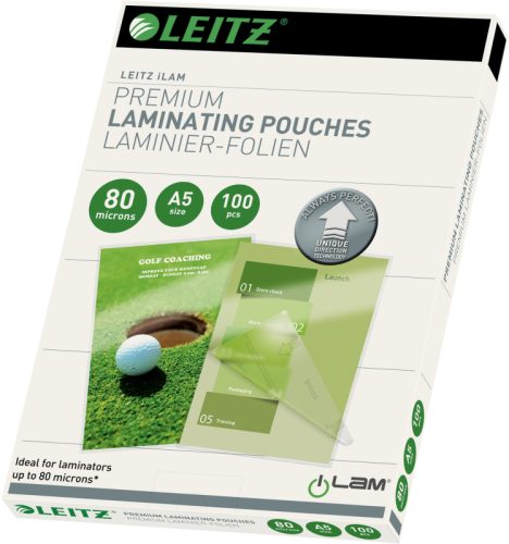 LEITZ Laminiertasche A5 74920000 glanz, 80my 100 Stk