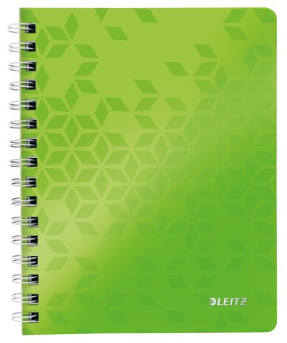 LEITZ Spiralbuch WOW PP A5 4639-00-54 gr&uuml;n 80 Blatt