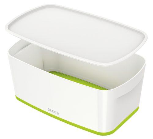 LEITZ MyBox Klein, mit Deckel 5lt 5229-10-54 weiss/gr&uuml;n