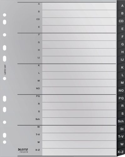 LEITZ Register Recycle PP schwarz A4 1207-00-00 A-Z