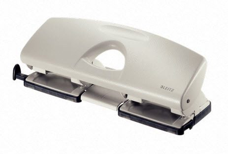 LEITZ Doppellocher 4/1.6mm 50220085 grau, 16 Blatt A6-A4