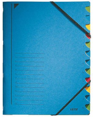 LEITZ Ordnungsmappe A4 39120035 blau 12 F&auml;cher