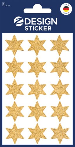 Z-DESIGN Sticker Sterne Weihnachten 4112 gold 2 St&uuml;ck