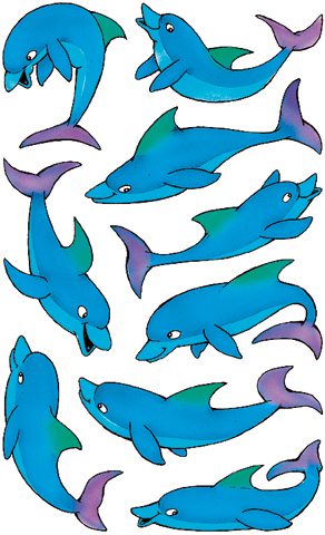Z-DESIGN Sticker Kids 53444 Delfine 2 St&uuml;ck