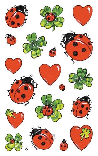 Z-DESIGN Sticker Creative 53558 Marienk&auml;fer/Klee 2 St&uuml;ck