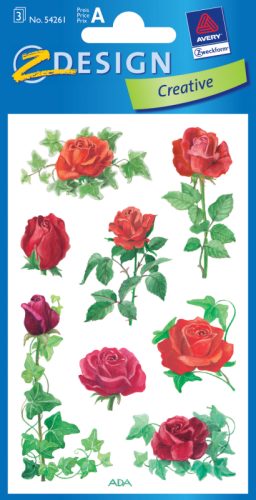 Z-DESIGN Sticker Creative 54261 Rosen 3 St&uuml;ck