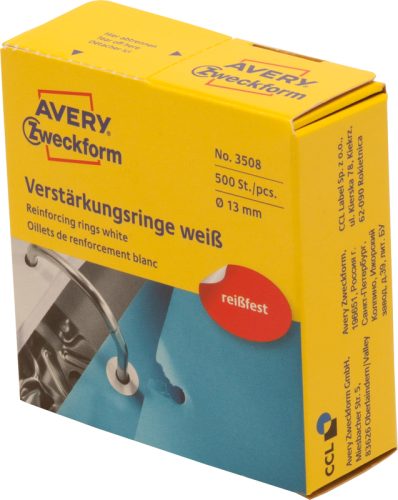 AVERY ZWECKFORM Verst&auml;rkungsringe 13mm weiss 3508 500 St&uuml;ck