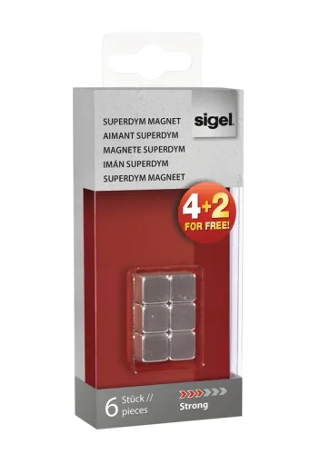 SIGEL SuperDym-Magnete 10x10x10mm GL192 6 St&uuml;ck