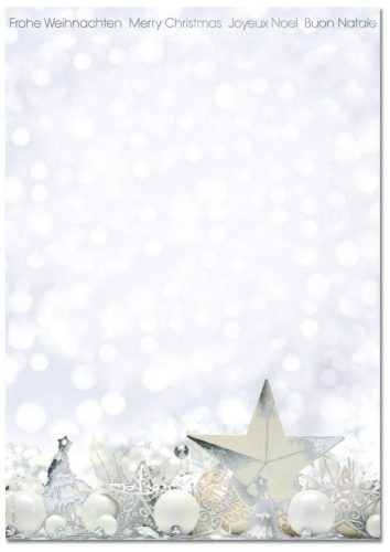 SIGEL Design Paper DP013/W White Stars 90g,25 St&uuml;ck