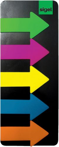 SIGEL Notes 25x45mm HN600 5 Farben ass. 125 Blatt