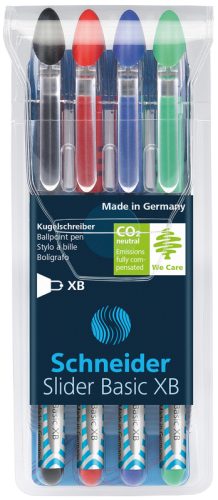 SCHNEIDER Kugelschreiber Slider XB 151294 assortiert, Etui 4 St&uuml;ck