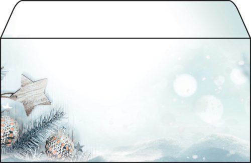 SIGEL Weihnachts-Couvert 11x22cm DU312 90g,Snow Star 25 St&uuml;ck