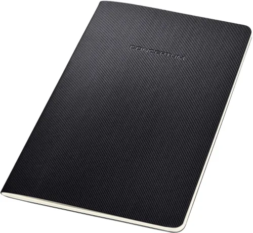CONCEPTUM Notizheft Softc. A5 CO863 Softw-Oberfl&auml;che,black,lin,