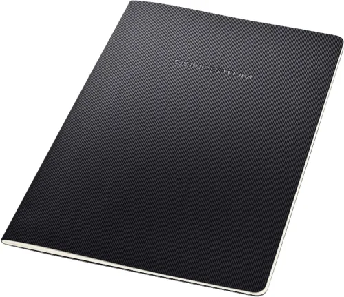 CONCEPTUM Notizheft Softc. A4 CO861 Softw-Oberfl&auml;che,black,lin,