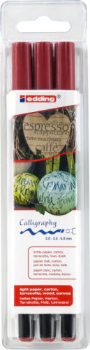 EDDING Calligraphy 1255 Set 2-5mm 1255-46-E karmesin 3 St&uuml;ck