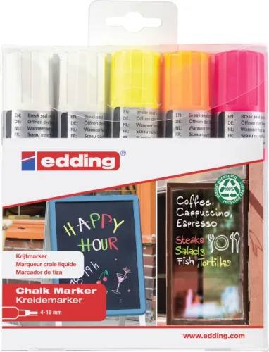 EDDING Windowmarker 4090 4-15mm 4090-E5 5 Farben ass.