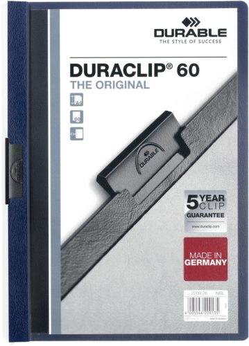 DURABLE Klemmhefter DURACLIP 60 2209/28 f&uuml;r 60 Blatt A4 nachtblau