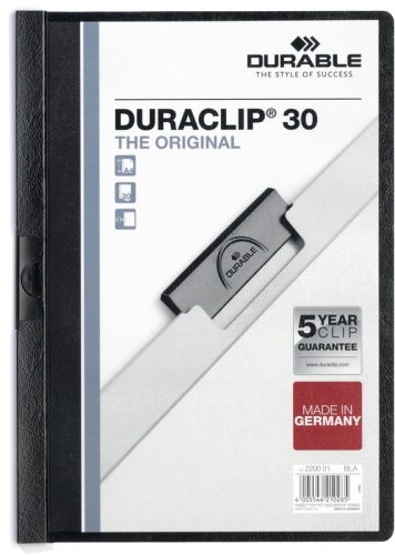 DURABLE Klemmhefter DURACLIP 30 2200/01 f&uuml;r 30 Blatt A4 schwarz