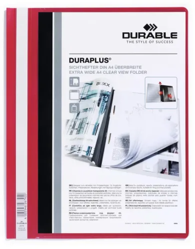 DURABLE Angebotshefter DURAPLUS 2579/03 f&uuml;r 100 Blatt A4 rot