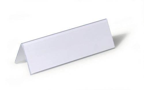 DURABLE Tischnamensschild Dachform 8052/19 transp., 61/122x210mm 25 Stk.