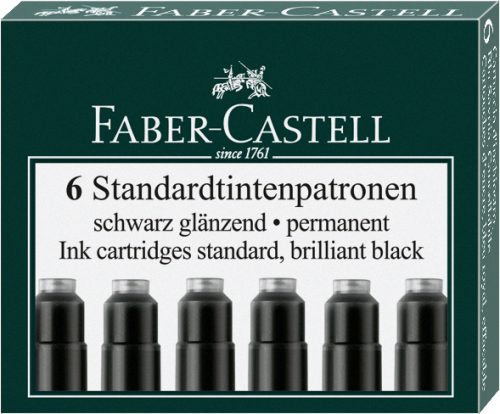 FABER-CASTELL Tintenpatrone 185507 schwarz 6 St&uuml;ck