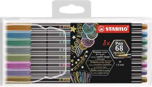 STABILO Fasermaler Pen 68 6808/8-11 metallic ass. 8 St&uuml;ck