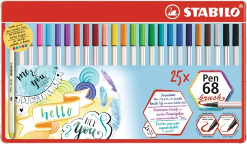 STABILO - Brush Pen Set, 18.9X32.1X1.2CM, Multicolor
