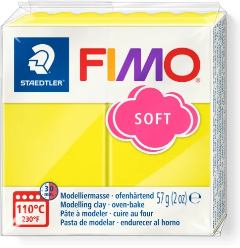 FIMO Knete Soft 57g 8020-10 gelb