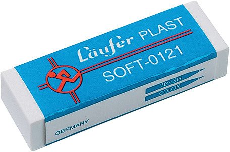 L&Auml;UFER Radierer Plast Soft 1210 65x21x12mm