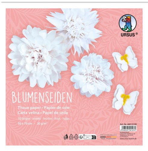 URSUS Seidenpapier 50x70cm 4602200 weiss 10 Bogen