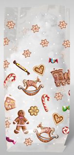 URSUS Weihnachtsgeb?ck-Beutel Cellophan