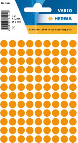 HERMA Markierungspunkte 8mm 1844 leuchtorange 540 St&uuml;ck