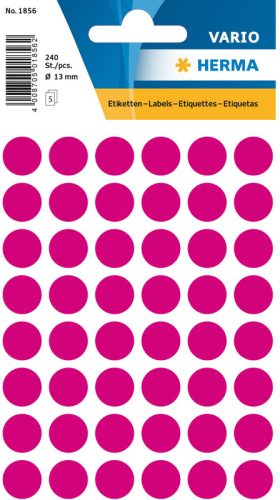 HERMA Markierungspunkte 13mm 1856 pink 240 St&uuml;ck