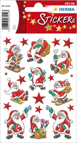 HERMA Sticker Weihnachten 3219 bunt 63 St&uuml;ck/3 Blatt