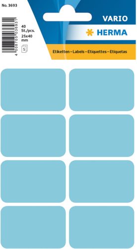 HERMA Etiketten 25&times;40mm 3693 blau 40 St&uuml;ck