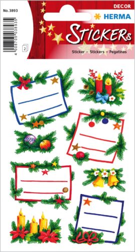 HERMA Sticker Weihnachten 3893 bunt 16 St&uuml;ck/2 Blatt