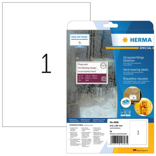HERMA Etiketten Special A4 4698 weiss 25 St&uuml;ck