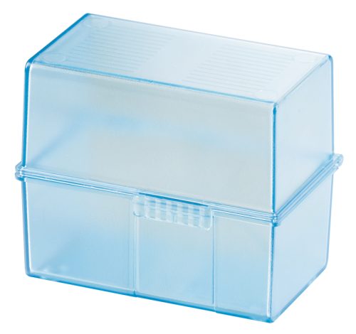 HAN Karteibox A7 977-64 transp./blau, f&uuml;r 300 Karten