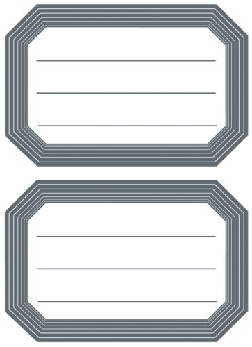 HERMA Heftschilder 55&times;82mm 5719 Rand grau, liniert 12 St&uuml;ck
