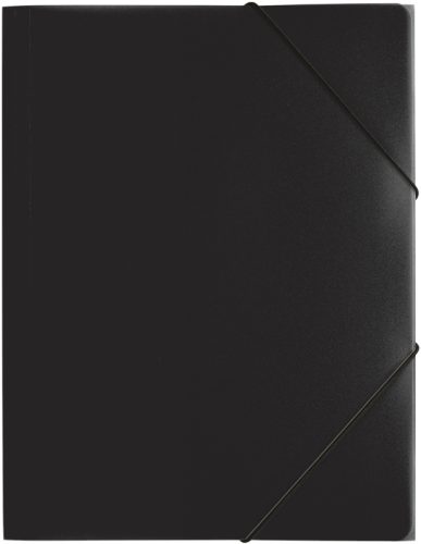PAGNA Gummizugmappe A4 21613-01 schwarz PP 3 Einschlagklappen