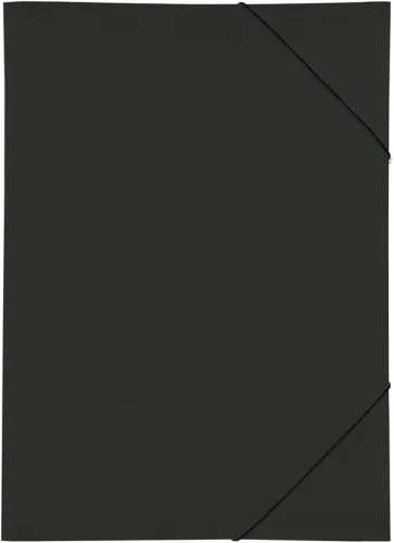 PAGNA Gummizugmappe A3 21638-01 schwarz PP 3 Einschlagklappen