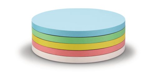 MAGNETOPLAN Moderationskarten rund 140mm 111151790 5-farbig ass. 250 St&uuml;ck