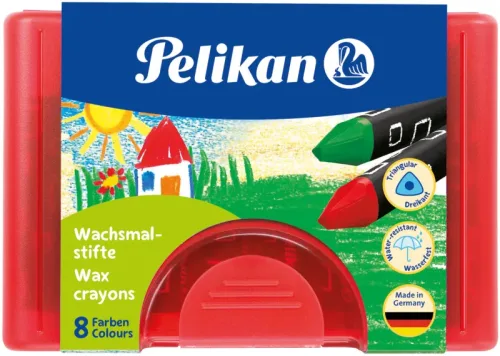 PELIKAN Wachsmaler Griffix 665/8D 8 Farben ass. Etui