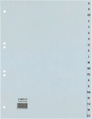HETZEL Register Kunststoff A4 25240481 A-Z grau