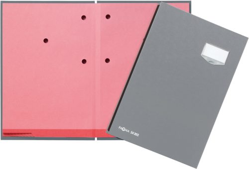 PAGNA Unterschriftsmappen DE LUXE A4 24202-06 grau, Kunststoff 20 F&auml;cher