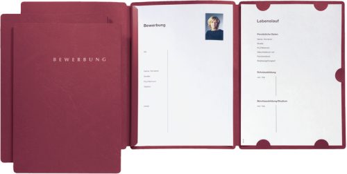 PAGNA Bewerbungsmappe Select 22016-01 rot 3 St&uuml;ck