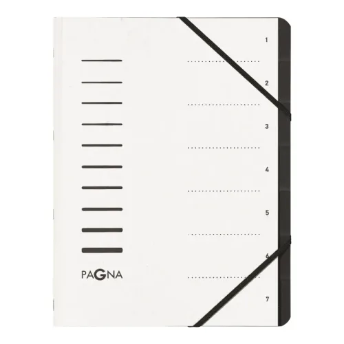 PAGNA Ordnungsmappe 7 F&auml;cher 40058-08 weiss 1-7