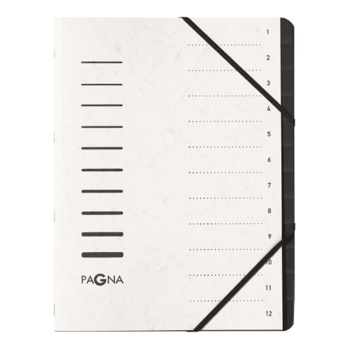 PAGNA Ordnungsmappe 12 F&auml;cher 40059-08 weiss 1-12