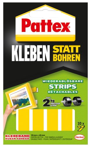 Pattex PXMS1 PXMS1 Doppelseitiges Klebeband (L x B) 40 mm x 20 mm 10 St.